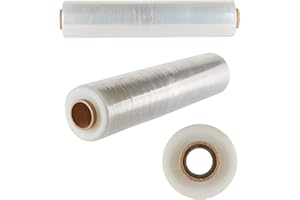 PROTAPE Pallet Stretch Shrink Wrap Film - 400 mm x 300 m 34 micron - Heavy Duty Clear Strong Cling Packaging Parcel Plastic Wrapping Roll for Luggage Protect Industrial Packing and Moving House - pack of 1