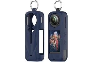 Locofun Silicone Coque pour Insta360 X5, Anti-Rayures, pour appareils Photo Insta360 X5, Anti-Gouttes, Anti-poussière, Compatible avec Insta 360 X5-Bleu Nuit