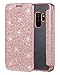 Produktbild Snewill Galaxy S9 Plus Hülle,Galaxy S9 Plus Case,Glitter Shiny Bling Slim PU Leather Folio Flip Handyhülle with Card Slot & Clear Soft TPU Back Cover Schutzhülle für Samsung Galaxy S9 Plus-Rose Gold