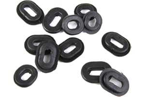GAZECHIMP Oeillet De Couvercle Latéral en Caoutchouc Rond Ovale 24pcs / Set pour La Moto CG125