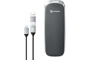‎PHIXERO PHIXERO P10PRO Externe Tragbare NVMe SSD 2TB, Bis zu 1050MB/s, USB 3.2 Gen2, Inklusive 2-in-1 USB C Kabel, Externe Festplatte Portable SSD für iPhone 15/16 PRO/Android/Mac, Schwarz