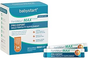 Babystart Fertility Supplements for Men - FertilMan Max Pro Sachets, Male Fertility Vitamins with Zinc, Folic Acid and Vitamin D for Conception, Immune Support, Mens Health Supplement - 28 Day Supply