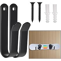 Snowboard Wandhalterung Set Mit 4 Halterungen | Horizontale Aufbewahrung Für Skateboard, Longboard & Surfboard