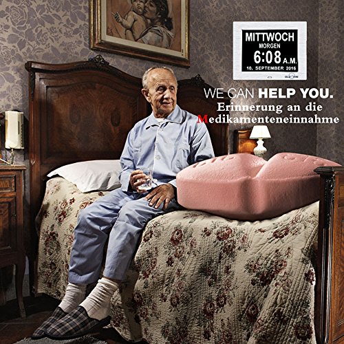 SINOIDEAS® Digitaler Kalender Tag Uhr Mit Nicht Abbreviated Tag &Wecker Monat & Digital Kalender Wecker – Woche Zeit Alzheimeruhr ,Seniorenuhr Sehr Gut Geeignet für ältere (Weiß). - 7