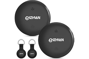 CHZHVAN Android Traceur Tag,Google Tracker Fonctionne avec l’app Find Hub (Uniquement Android),Batterie Remplaçable,IP67 Imperméable,Bluetooth Localisateur pour Sacs,Bagages,Animaux et Sac à Dos,2 Noir