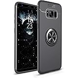SORAKA Hülle für Samsung Galaxy S8 mit 360 Grad drehbarem Ringständer Weiches Silikon Ultradünn Schutzhülle mit Metallplatte 