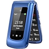 uleway GSM Telefono Cellulare per Anziani,Flip Telefoni Cellulari Tasti Grandi,Volume alto,Funzione SOS, 2.4"+1.77" Doppio di