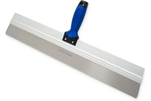 REFINA Skimming Spatula for Plasters, Renders, & Compounds - 24" (600mm) Plastering Spatula w/ 0.5mm Stainless Steel Skimming Blade & Ergonomic ‘T’ Handle - Levelling & Plastering Tools