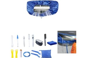 ZSPLIT-MAIR Bolsa de limpieza para aire acondicionado, kit de limpieza de 16 piezas, funda para minisplit(azul oscuro, grande))