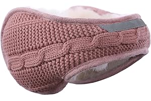 GNEGNI LIFE Ear Muff Men, Winter Warm Plush Ear Covers with Reflective Stripe Unisex Ear Warmer for Men Women Running Cycling Skiing