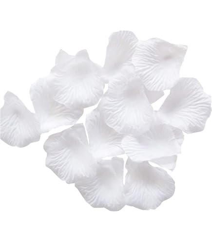 1000 Pétales De Rose Artificiels En Soie - Blanc, 4.5 Cm - Pour Mariage, Décoration, Confettis - Réutilisables