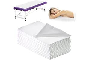 JEBBLAS Disposable Bed Sheets, Bed Cover Spa Massage Table Sheet Waterproof Bed Cover Flat Sheets, Breathable Non-Woven Fabric, Big Size 80x200cm, Total 20 Count