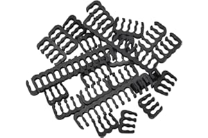 EHUIHUAN 24-Pin Kabelkamm, Kabelkamm Pack, Kabelkamm für 2,5-3mm Kabeldraht, Langlebiger Acryl Kabelkamm, Kabelmanagement Kämme 24-Pin x 4, 8-Pin x 12, 6-Pin x 8 (Schwarz)