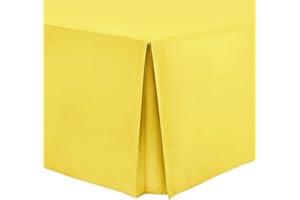 Nimsay Home Luxury Plain Dyed Polycotton Box Pleated Platform Base Valance Sheet Extra Soft Hotel Quality With 40cm Skirt (Double, Celery)