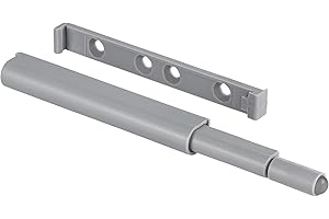 Gedotec Druck-Schnäpper Push-to-Open Kunststoff SLIM - Türöffner Grau, Automatik-Türschnapper für grifflose Schrank- & Schubladentüren