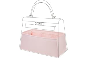 DGAZ Soie Organisateur de sac à main pour Hermès Kelly 25/28/32/35, Organisateur de sac à main soyeux et lisse, Organisateur de sac à main et de fourre-tout de luxe (KL25, Rose)
