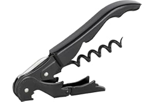 PULLTAP'S GENUINE Classic 500 Zweitakt-Korkenzieher für den professionellen Gebrauch, schwarz (Kataphorese), patentiert und hergestellt in Spanien