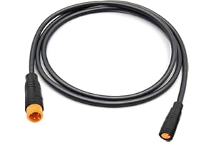 RUNCCI-YUN Cable de Extensión de Bicicleta Eléctrica 2-6 Pines,Cable de Bicicleta eléctrica Hembra y Macho,Conector de Impermeables 2 Pines para la luz de la Bicicleta eléctrica/Ebrake