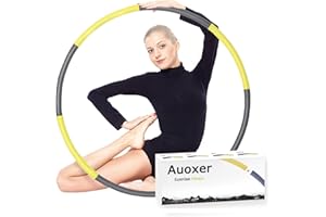 Auoxer Fitness Exercise Weighted hoops, Lose Weight Fast by Fun Way to Workout, Fat Burning Healthy Model Sports Life, Detachable and Size Adjustable Design