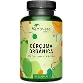 Organic Turmeric Vegavero&reg; 14620mg | Curcumin 158mg | Curcuma With Black Pepper | Piperine + Curcuminoids | NO Additives | Ve