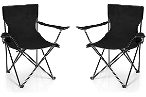 ‎BIGDEAN BigDean 2X Faltstuhl Campingstuhl Anglerstuhl mit Getränkehalter & Tragetasche - Anglersessel klappbar - Klappstuhl Gartenstuhl Faltstuhl Relaxsessel Angelsessel faltbar