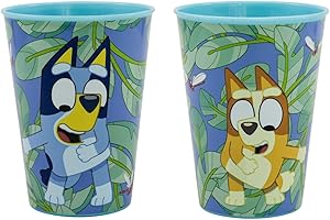 ILS I LOVE SHOPPING 2er Set Kinderbecher 260 ml aus BPA-freiem Kunststoff / Geschenk für Jungen (Bluey)