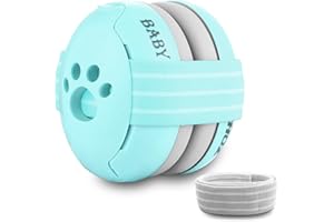 ZOHAN 001 Casque Anti Bruit Bébé, Protection Auditive Confortable pour Bébés Jusqu'à 36 Mois, Certifié CE - SNR 23dB pour Les fêtes, Voyages, Feux d'artifice, Concert - Cyan