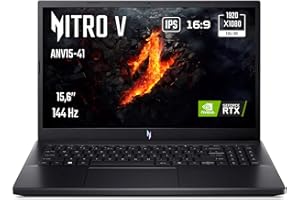 Acer Nitro V ANV15-41-R3CP, Ordinateur Portable Gaming 15.6'' Full HD IPS 144Hz, (AMD Ryzen 5 7535HS, NVIDIA GeForce RTX 4060, RAM 16 Go, 512 Go SSD, Windows 11) PC Portable Gaming, Couleur Noir