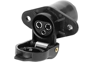 ETUKER 1x Zócalo 3pines Tractor 12V 24V per Agrícola Camión Caravana