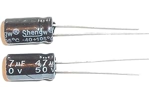 E-Projects B-0002-D08 Radial Electrolytic Capacitor, 47uF, 50V, 105 C (Pack of 5)