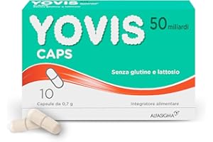YOVIS Caps, Probiotici per il Benessere Intestinale, 50 Miliardi di Fermenti Lattici Vivi, Senza Glutine e Lattosio, 10 Capsule deglutibili