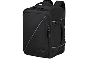 American Tourister Take2Cabin - Wizz Air/Vueling torba kabinowa 30 x 20 x 40 cm, 26,5 L, 0,60 kg, podreczny, plecak na samolot S/M Underseater, czarny (czarny)
