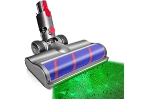 ‎SHEPANYI Shepanyi LED Bürste Zubehör kompatibel für Dyson V7/V8/V10/V11/V15 Staubsauger, Weiche Flaumbürste mit Staubdetektionsfunktion, Bodendüse Ersatzteile, Optimiert für Harte Böden