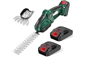 Akku-Heckenschere für Makita Batterien,2-in-1 Akku-Grasschere Elektrischer Heckenschere mit 2x2000mAh Batterien & Ladegerät,Rasenkantenschneider Elektrisch Rasentrimmer für Garten Rasen