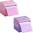 Tufexigo 2 Sticky Notes Roll Tape with Pull Out Dispenser Boxes, 512 Sheets Full Adhesive Sticky Notes 1.7 x 2.4 Inch, Self-Stick Memo Pads Sticker Label for Noting Writing (Purple & Pink)