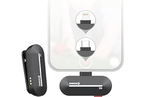 Moman Microfono Solapa Inalambrico, CP1(C) Mic Lavalier【Type-C】 2,4 GHz Wireless Microphone Plug&Play para Android Móvil Tablet Youtube Vlog Live Streaming, Micrófono-Inalámbrico-Wireless-para-Movil