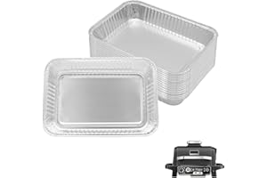 SAFBBCUE Aluminum Drip Pans for Ninja OG701 OG751 OG700 Series 7 in 1 woodfire Grill, Weber Spirit, Genesis Series, Weber Q Accessories Drip Pans, Weber Spirit E-210 Genesis II E-310 Grease Tray Liner, 20-Pack