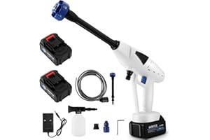 TOPEV Cordless Pressure Cleaner, Portable Pressure Washer, 300W Lightweight Cordless Jet Wash Car Washer, 21V Power Washer with 2x6000mAh Batteries and Charger, for Car Fence Floor Home Travel Garden Yard