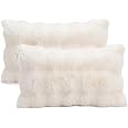 Housses de coussin rectangulaires Miulee - Gris Foncé - Tissu imitation