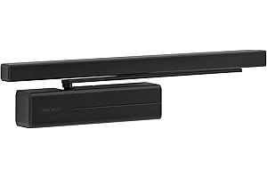 Tesa Assa Abloy DC700-D9005 Cierrapuertas con Guia Deslizante para Puertas, Negro, DC700
