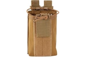 MiOYOOW Poche Radio, Tactique Titulaire Cas Étui Molle Pochette de Ceinture, Étui pour Talkie-Walkie Ceinture résistante, Système Slickstick, Cordon Elastique Réglable