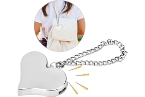 SONEW 130DB Heart Shape Personal Security Alarm Keychain Emergency Self Defense Siren for Women Kids(White)