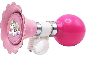 YeloYolker Kids Bike Horn, Cute Bicycle Handlebar Air Horn for Girls, Toddlers Universal Bike Accessories for Tricycle, Balance Bike, Scooter