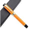 JINHAO Century 100 18KGP Golden Plated Resin Fountain Pen (Orange, Medium Nib)