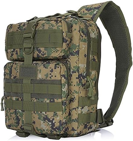 HUMTUS 20L Tactical Backpack, Military Pack, Sport Rucksack with oxford cloth for School Camping Outdoor Hiking Climbing Hunting Survival Military Training (Jungle camouflage)