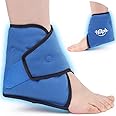 Hilph Ankle Ice Pack Wrap for Injuries, Reusable Ankle Ice Pack Hot Cold Therapy Gel Ice Pack for Ankle Pain Relief, Heel Spur, Plantar Fasciitis, Achilles Tendonitis, Edema - Blue