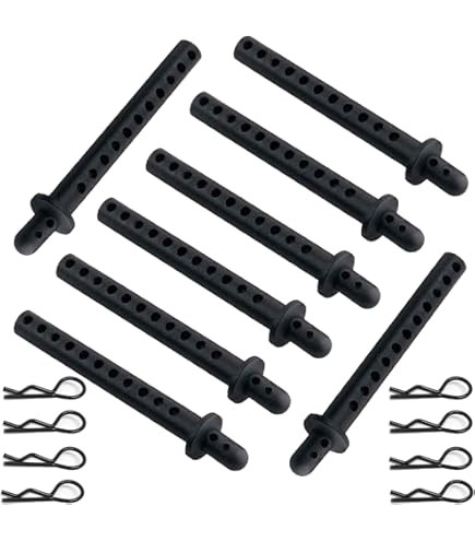VGEBY 4 Columnas De Aleación De Aluminio Para Coche RC - Soportes Para Carrocería HSP 1/10 122037 (Color Azul)