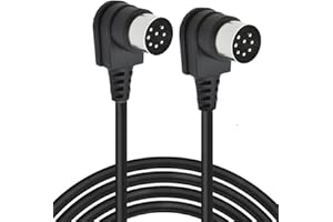 HUHANGGod Dual 90Degree Winkel Großer 8-Pin Din Stecker zum männlichen Lautsprecher Audio Kabel, 2 X 90Degree Din 8-Pin Verlängerungskabel für Bang und Olufsen B&O PowerLink BeoLab (5 Meter)