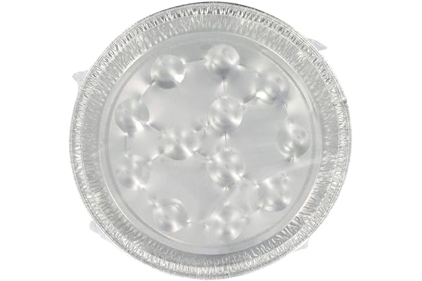 Fackelmann 2433350 Lot de 10 Plats à escargots en alu, Plat pour escargots, Aluminium, Argenté, 17,5 x 17,5 x 2,2 cm