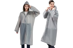 Poncho Pioggia Per Adulti - Confezione Da 2 - Giacca Antipioggia Riutilizzabile In EVA - Unisex